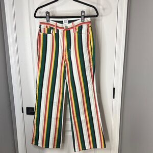 BDG Colorful Striped Flare Jeans